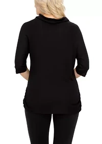 Baby Thermal Cowl Neck Side Ruched