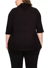 Baby Thermal Cowl Neck Side Ruched 3Q Sleeve