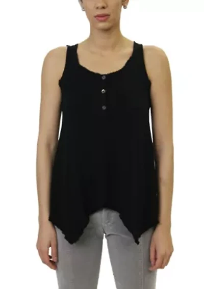 Cotton Jersey Henley Tank