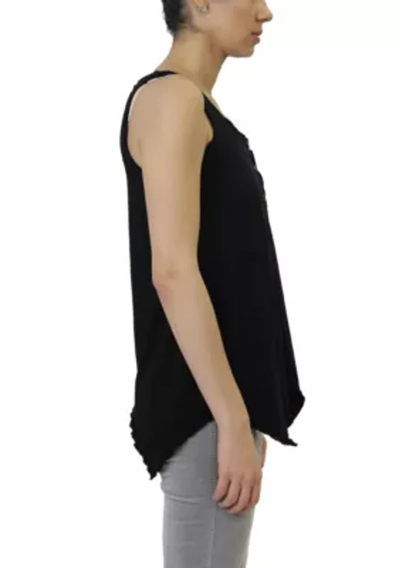 Cotton Jersey Henley Tank