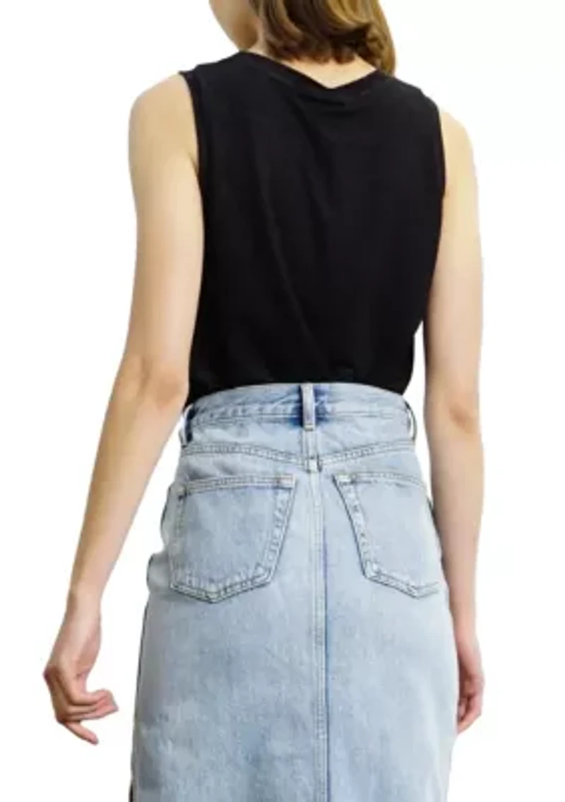 Lightweight French Terry Tree Patch Tank