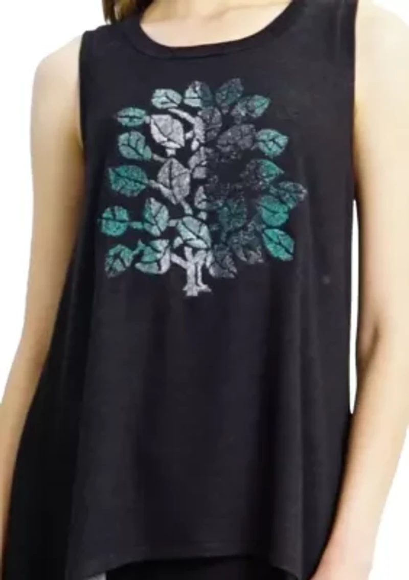 Lightweight French Terry Tree Patch Tank