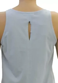Cotton Jersey Keyhole Back Tank
