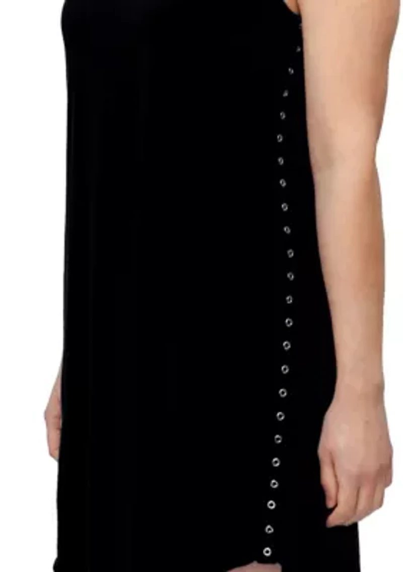 Cotton Jersey Hi Lo Eyelet Tank