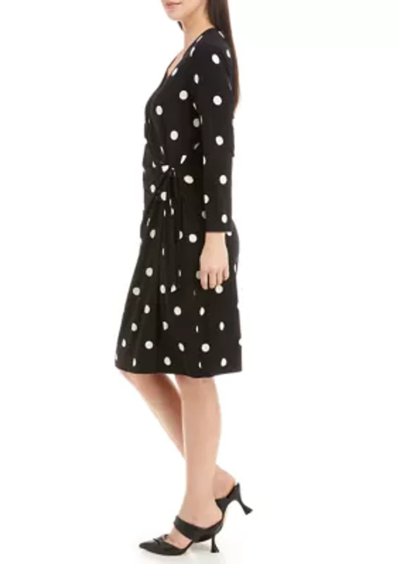 Petite Printed Classic Wrap Dress