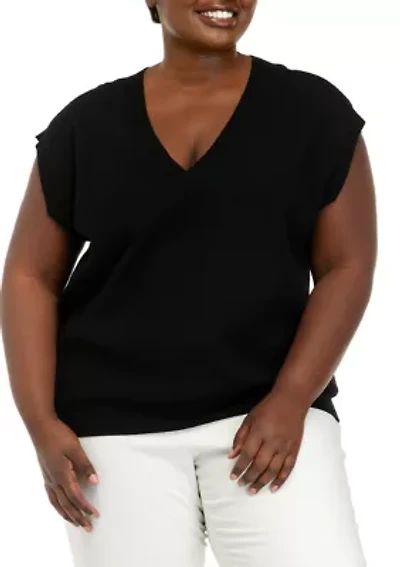Plus Milano Stitch Sweater Vest