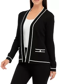 Petite Malibu Cardigan with Tipping