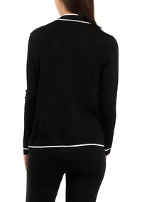 Petite Malibu Cardigan with Tipping