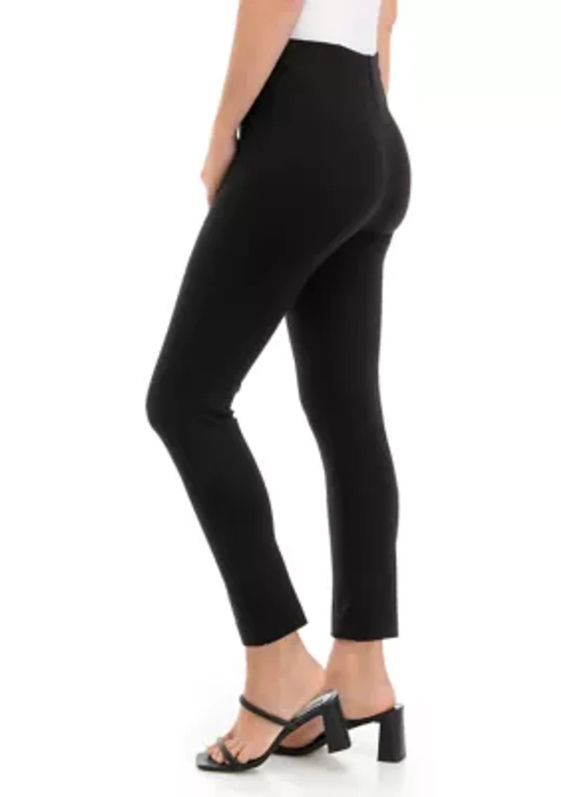 Petite Pull On Hollywood Waist Slim Ankle Pants