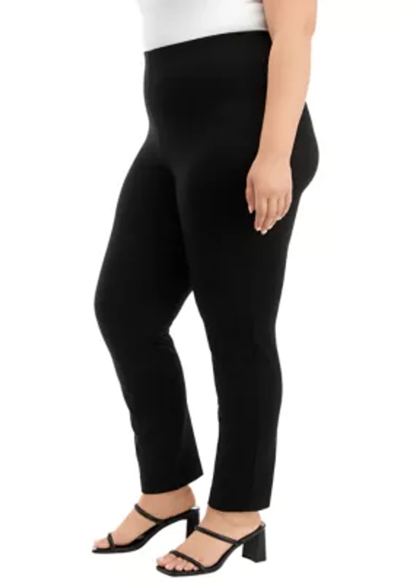 Plus Pull On Slim Fit Ankle Pants