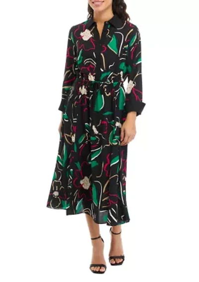 Petite Printed Shirtdress