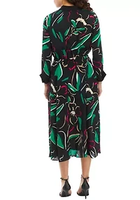 Petite Printed Shirtdress
