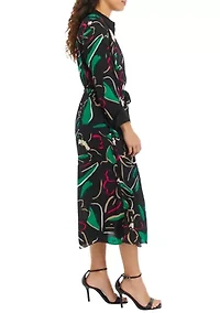 Petite Printed Shirtdress