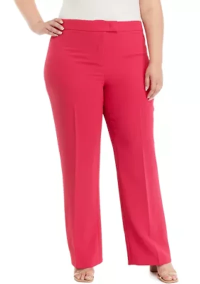 Plus Fly Front Extend Tab Trouser Pants