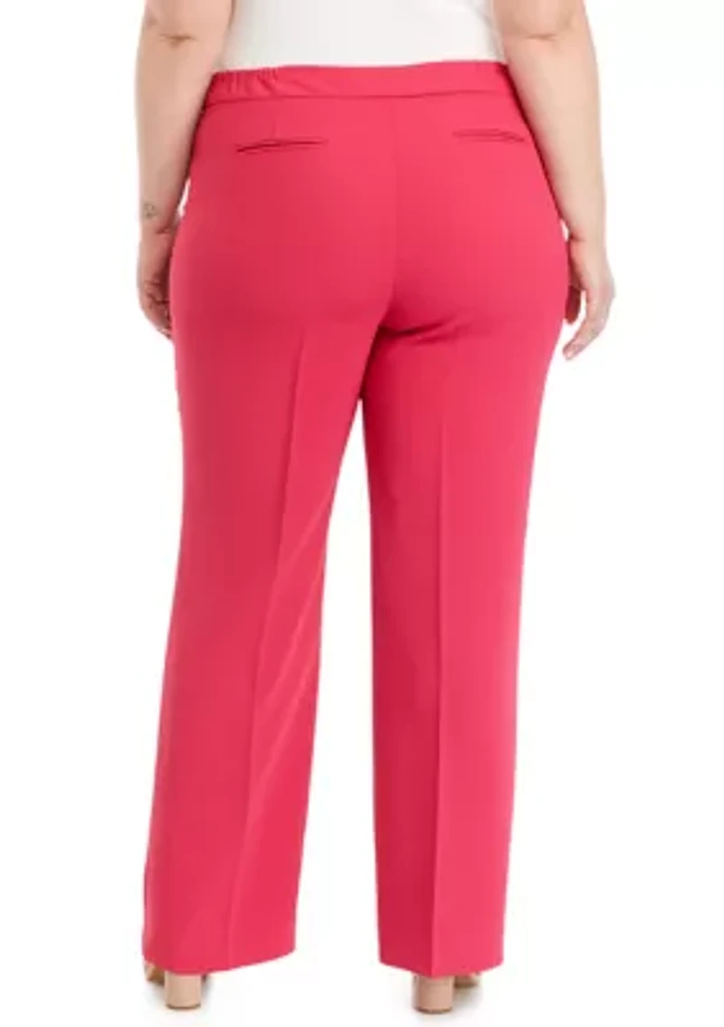Plus Fly Front Extend Tab Trouser Pants