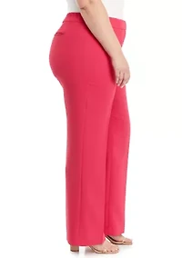 Plus Fly Front Extend Tab Trouser Pants