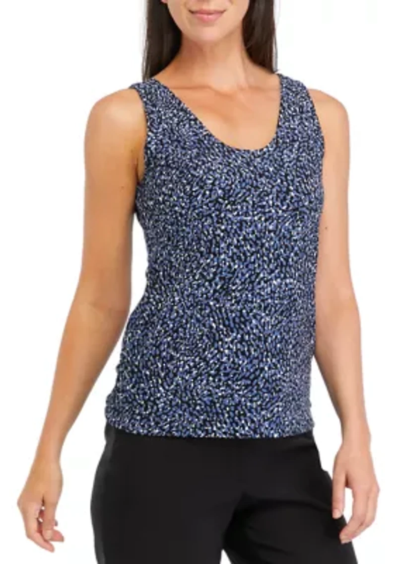 Petite Printed Reversible Scoop Neck Tank