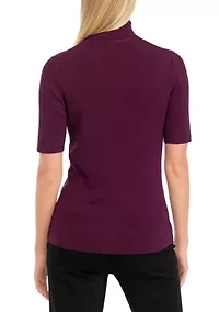 Women's Elbow Sleeve Turtleneck Sweater