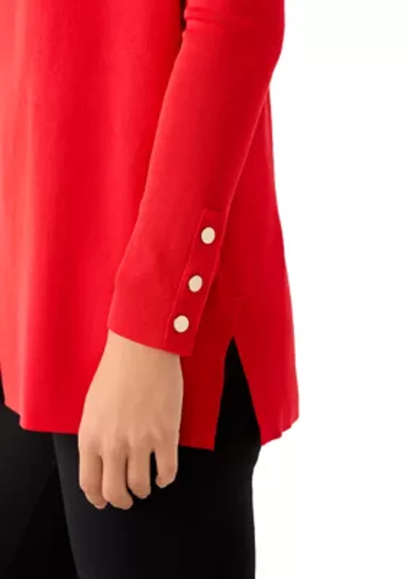 Petite Carmel Self Edge Kissing Front Cardigan