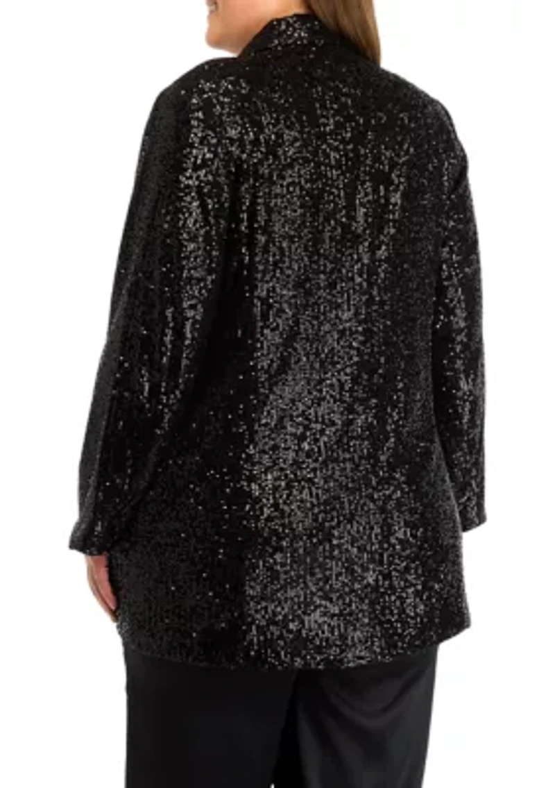 Plus Drape Front Cardigan