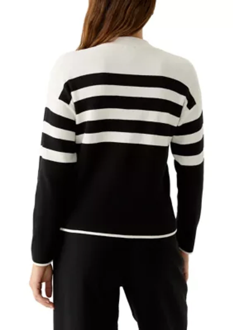 Petite Stripe Cardigan