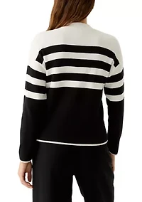 Petite Stripe Cardigan