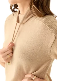 Petite Wide Leg Side Rib Sweater Pants