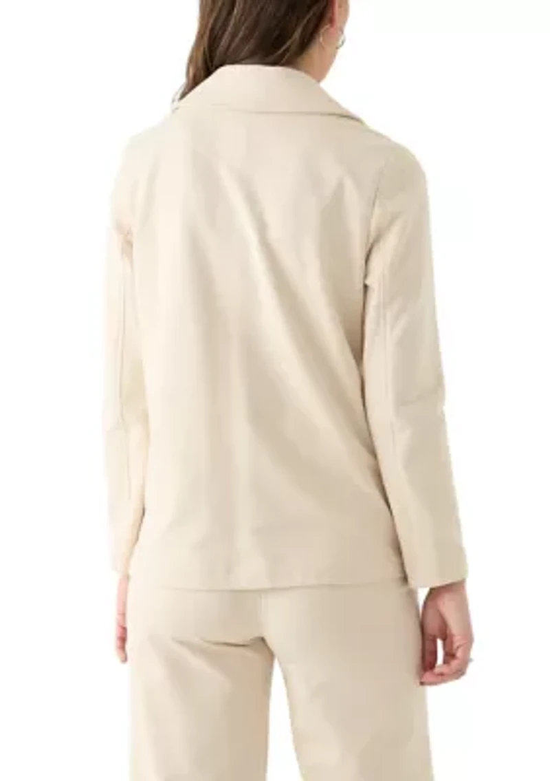 Women's Knit Faux Double Breasted Blazer