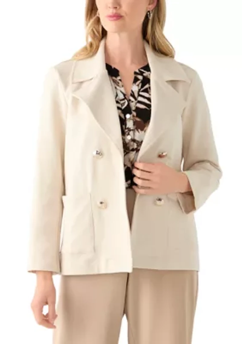 Petite Relaxed French Terry Jacket