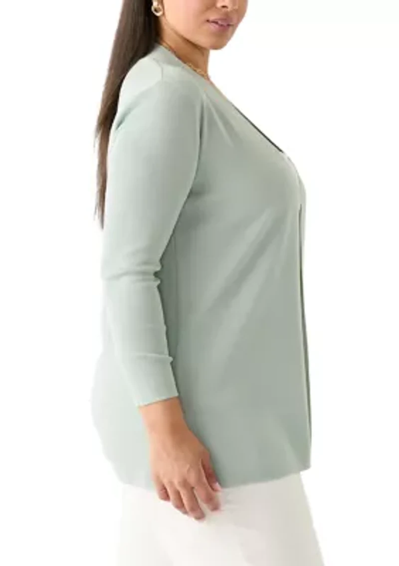 Plus Napa Open Front Cardigan