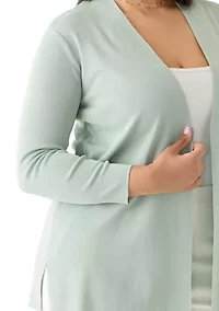 Plus Napa Open Front Cardigan