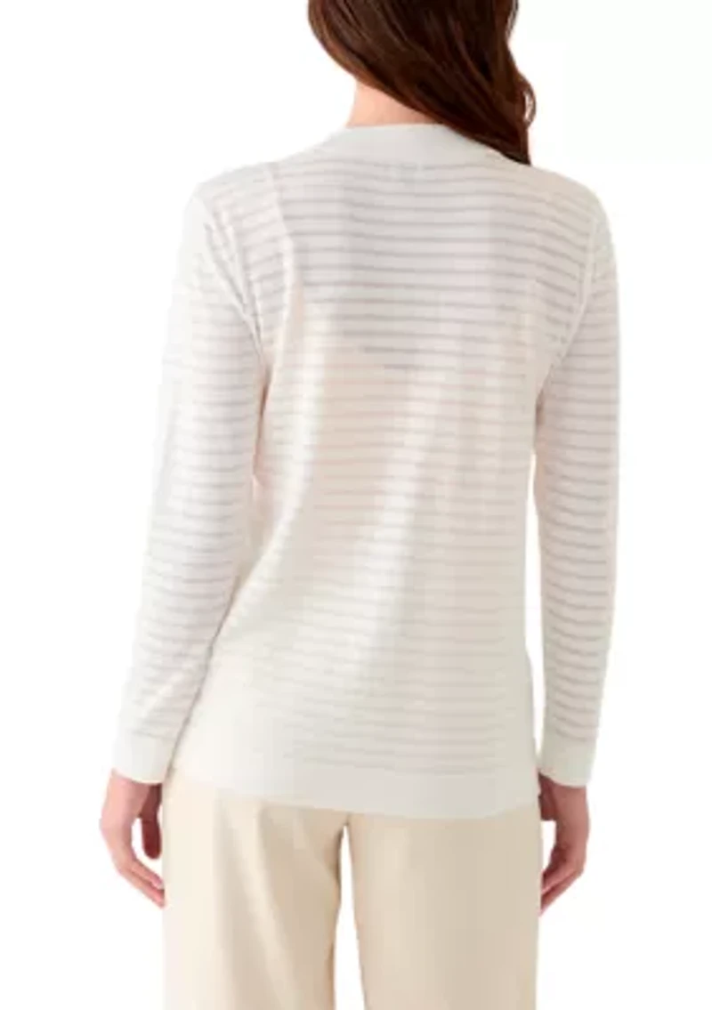 Women's Long Sleeve Sheer Cardigan