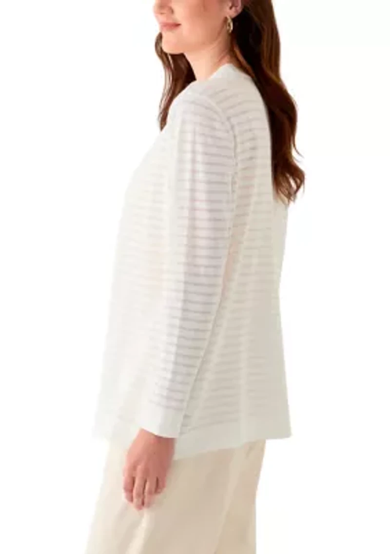 Women's Long Sleeve Sheer Cardigan