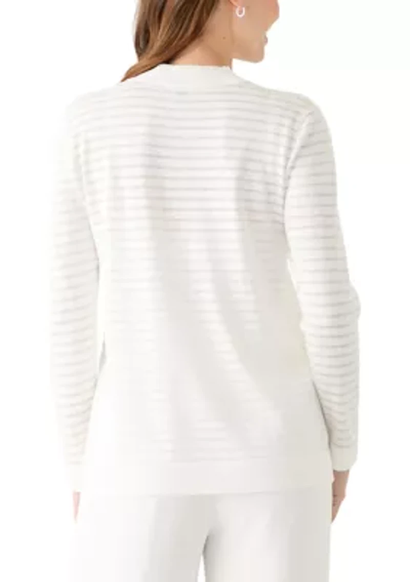 Petite Sheer Stripe Cardigan