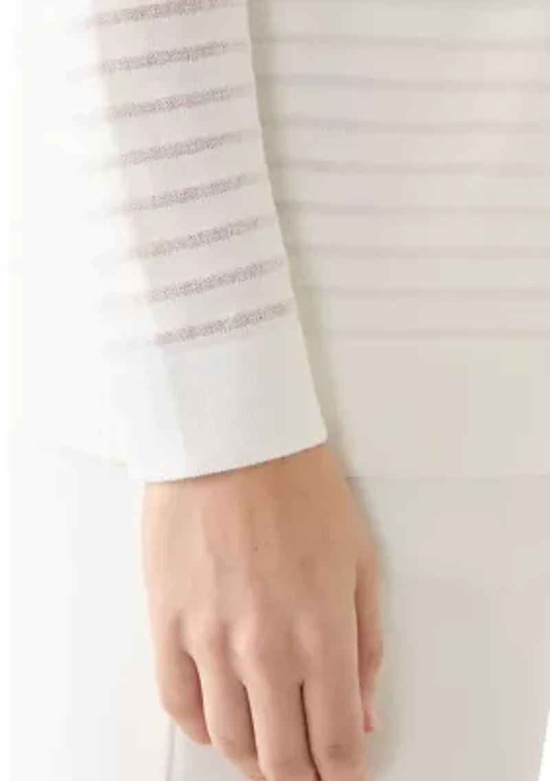 Petite Sheer Stripe Cardigan
