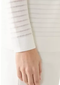 Petite Sheer Stripe Cardigan