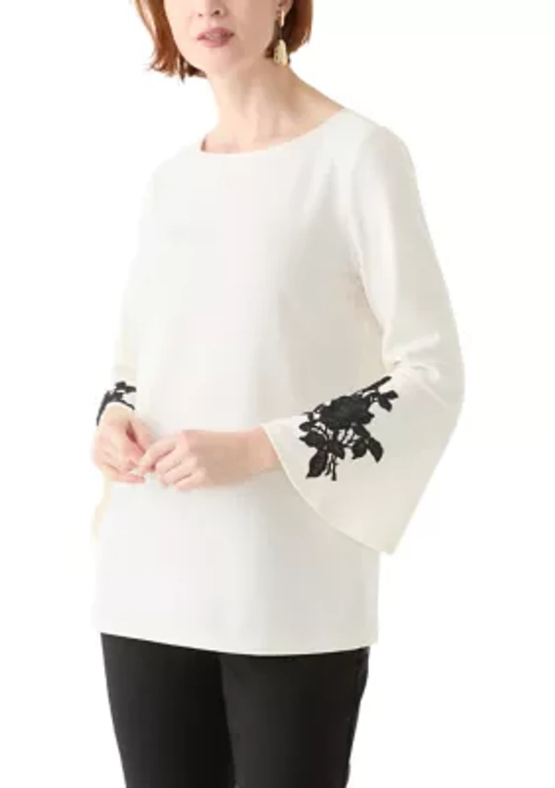 Women's Long Sleeve Appliqué Tunic