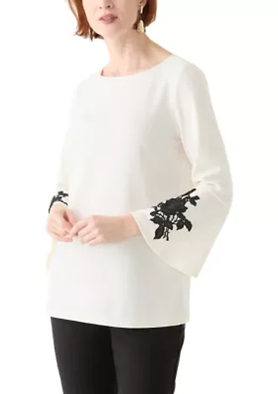 Women's Long Sleeve Appliqué Tunic