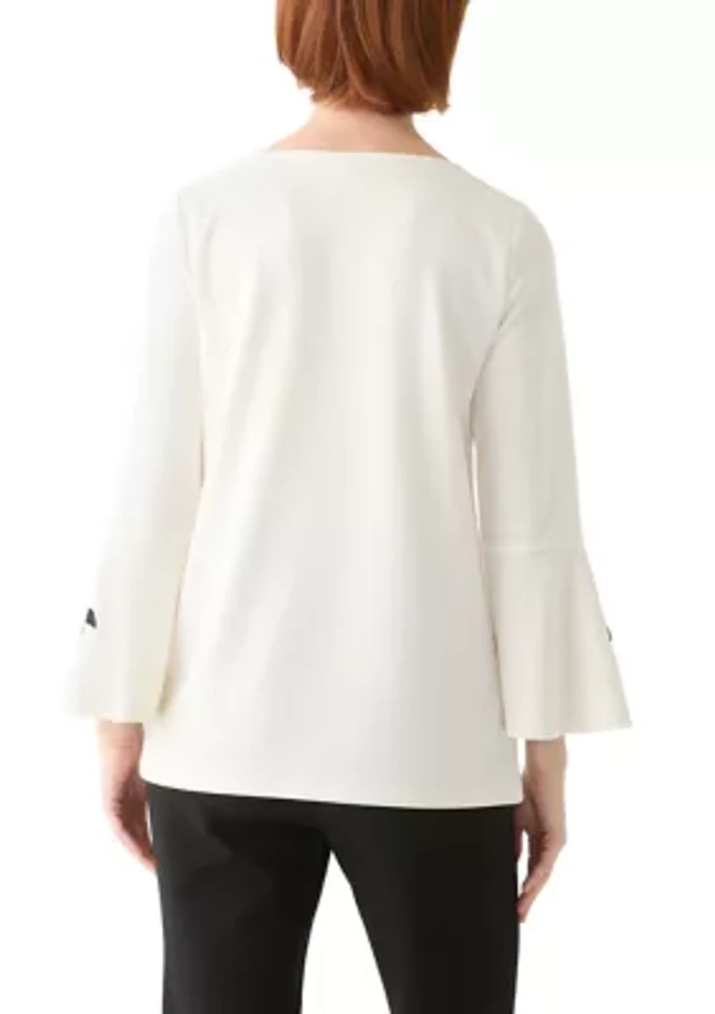 Women's Long Sleeve Appliqué Tunic