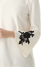 Women's Long Sleeve Appliqué Tunic