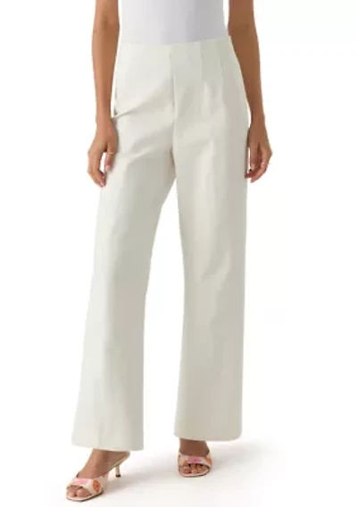 Petite High Rise Double Dart Wide Leg Trousers
