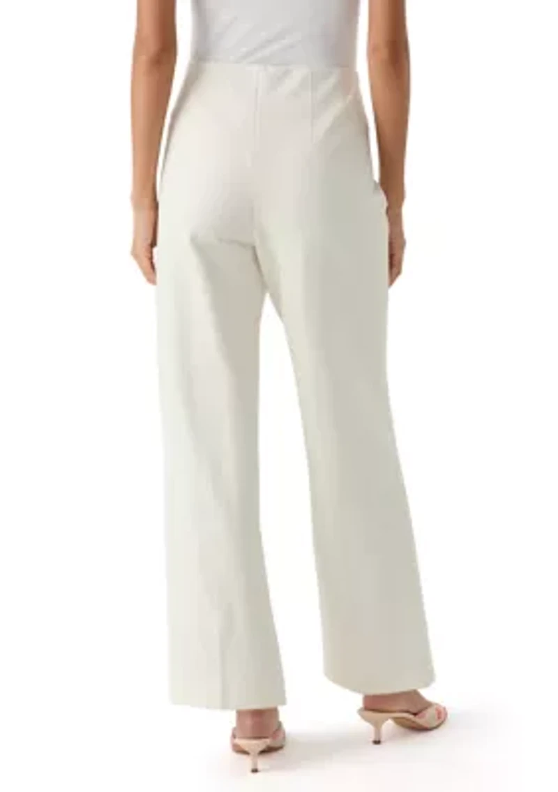 Petite High Rise Double Dart Wide Leg Trousers