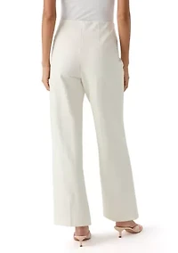 Petite High Rise Double Dart Wide Leg Trousers
