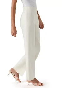 Petite High Rise Double Dart Wide Leg Trousers