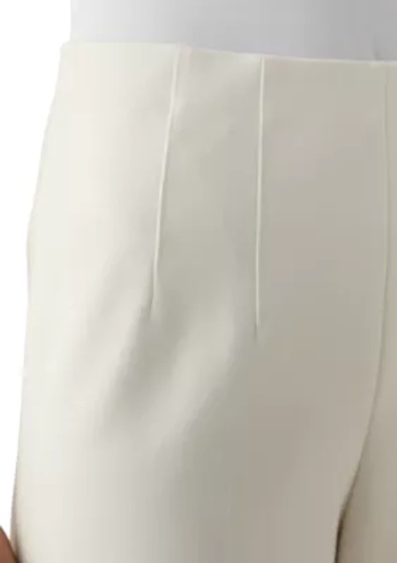 Petite High Rise Double Dart Wide Leg Trousers