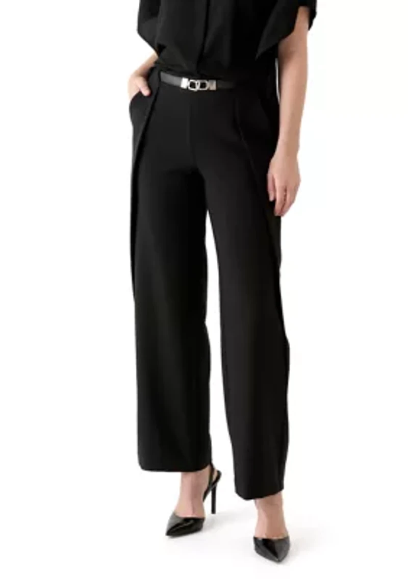 Women's Wide Leg Belted Pants