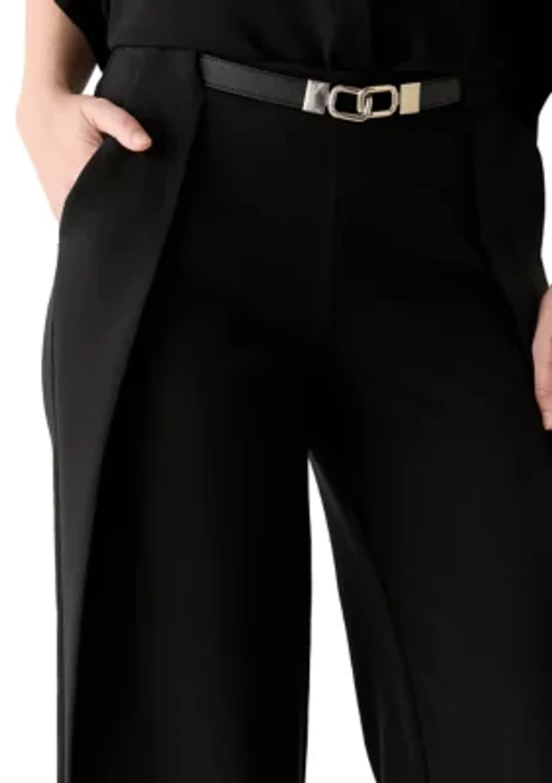 Women's Wide Leg Belted Pants