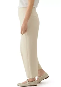 Petite Pull On French Terry Wide Leg Pants