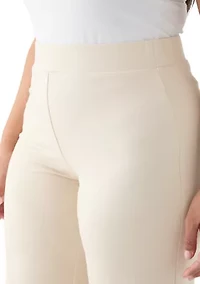 Plus French Terry Wide Leg Cropped Pants