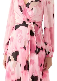 Women's Long Sleeve Handkerchief Hem Dress